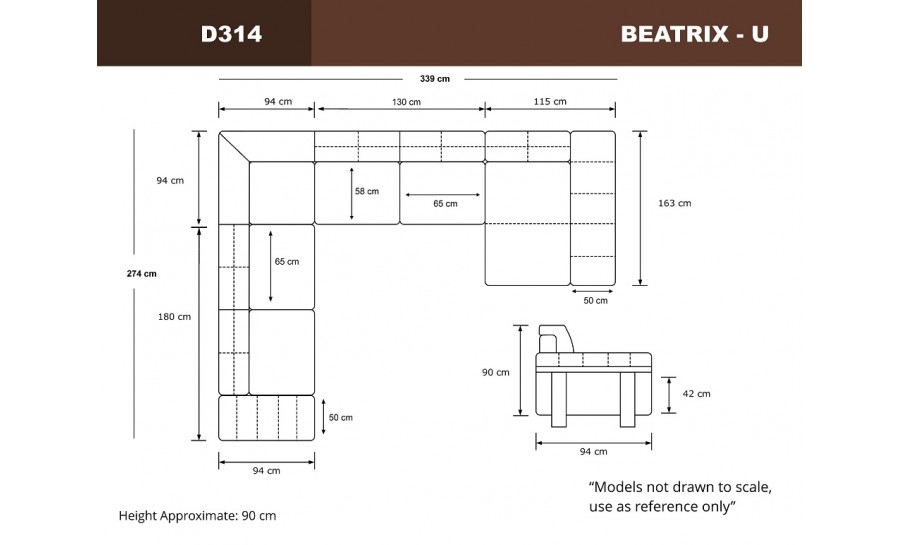 Beatrix - U - Leather Lounge (Stock)